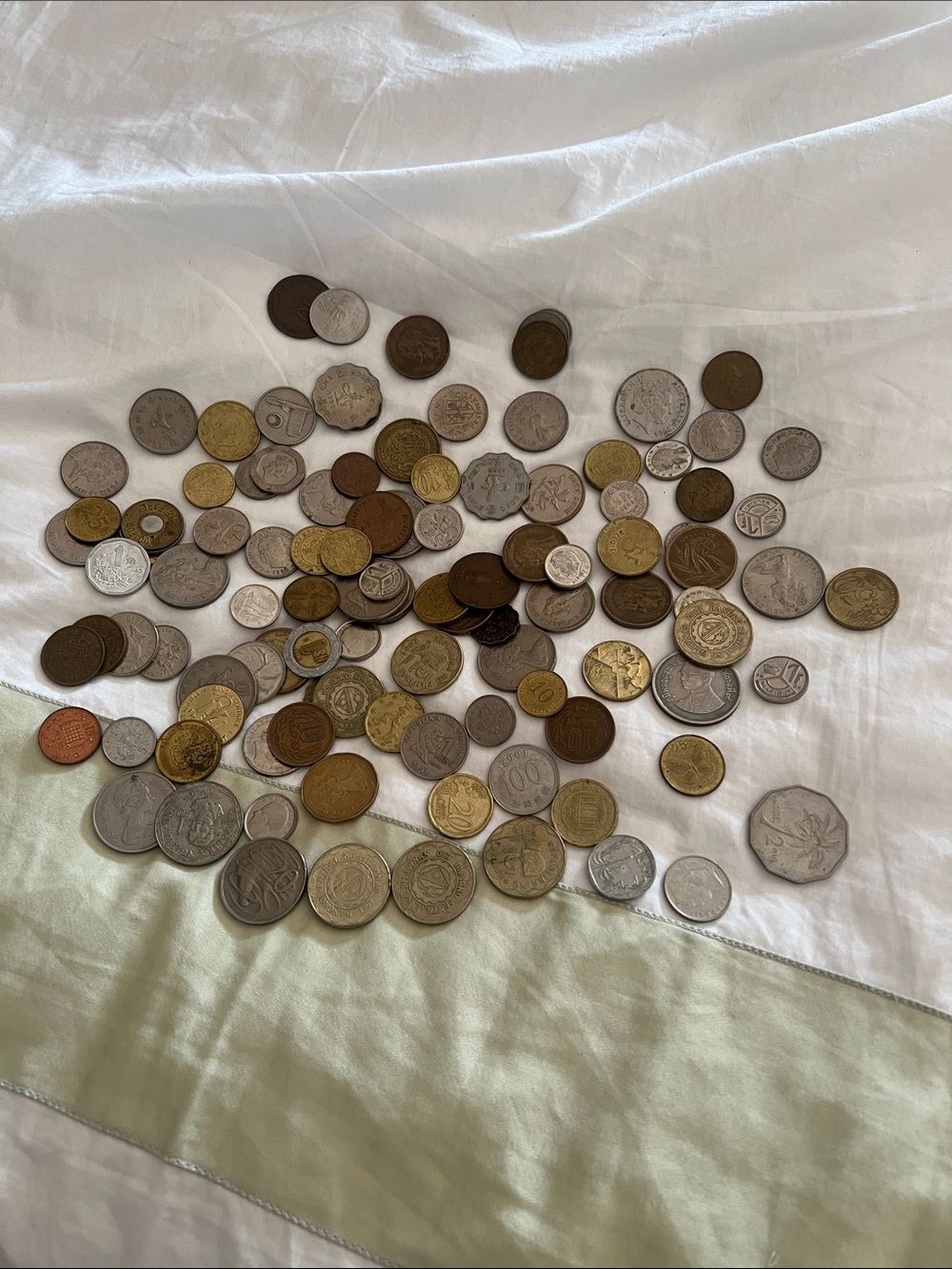 Mixed World Coin Lot - Assorted Metallic Tones